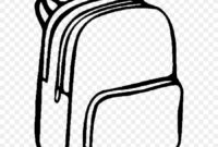 coloring page backpack