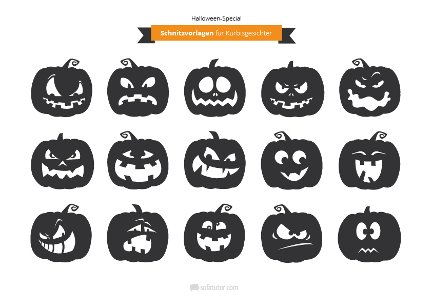 Halloween im Klassenzimmer: Vorlagen zum Kürbisschnitzen - sofatutor