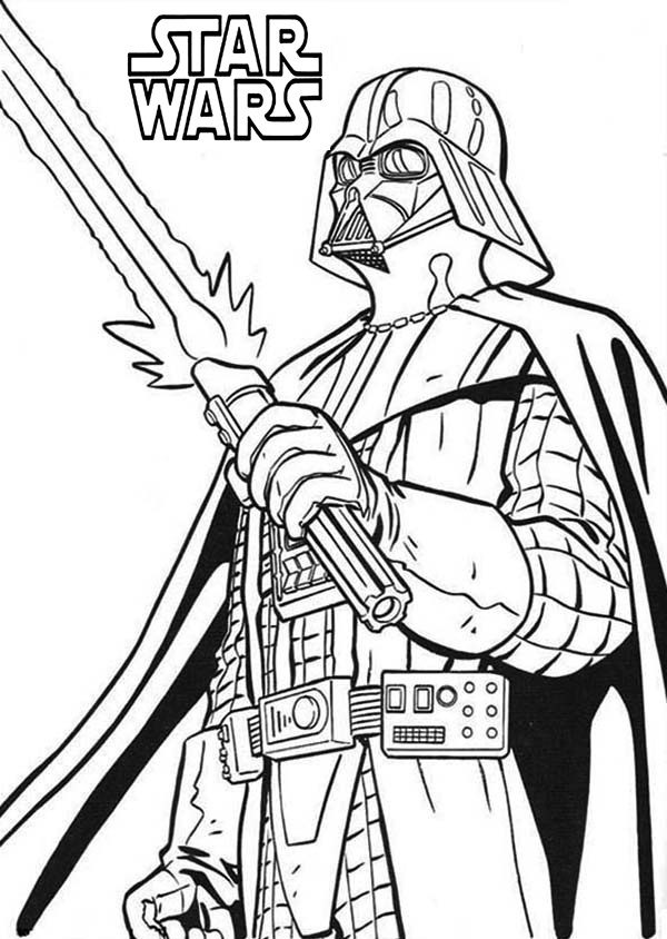 lego darth vader coloring page