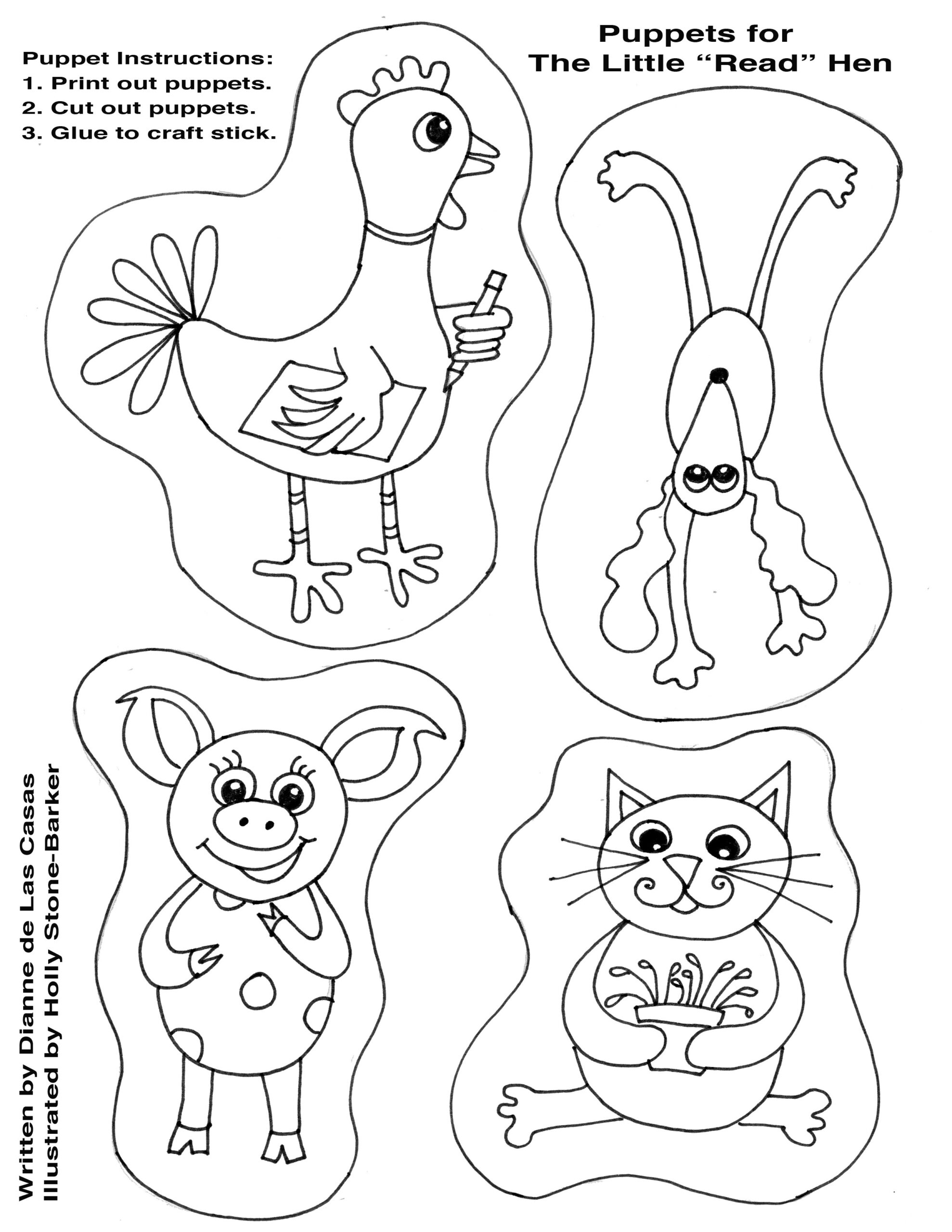 little red hen coloring page