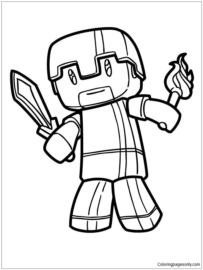 minecraft coloring pages creeper