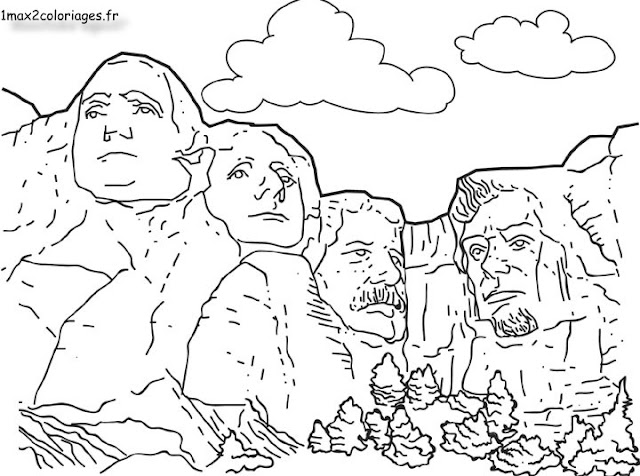 mount rushmore coloring pages