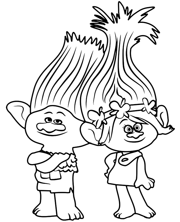 trolls coloring pages poppy