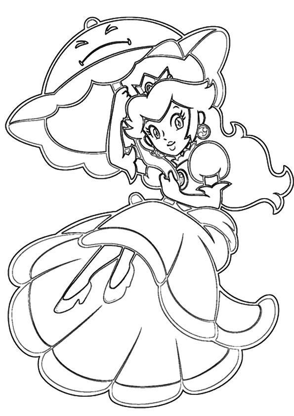 princess peach coloring page