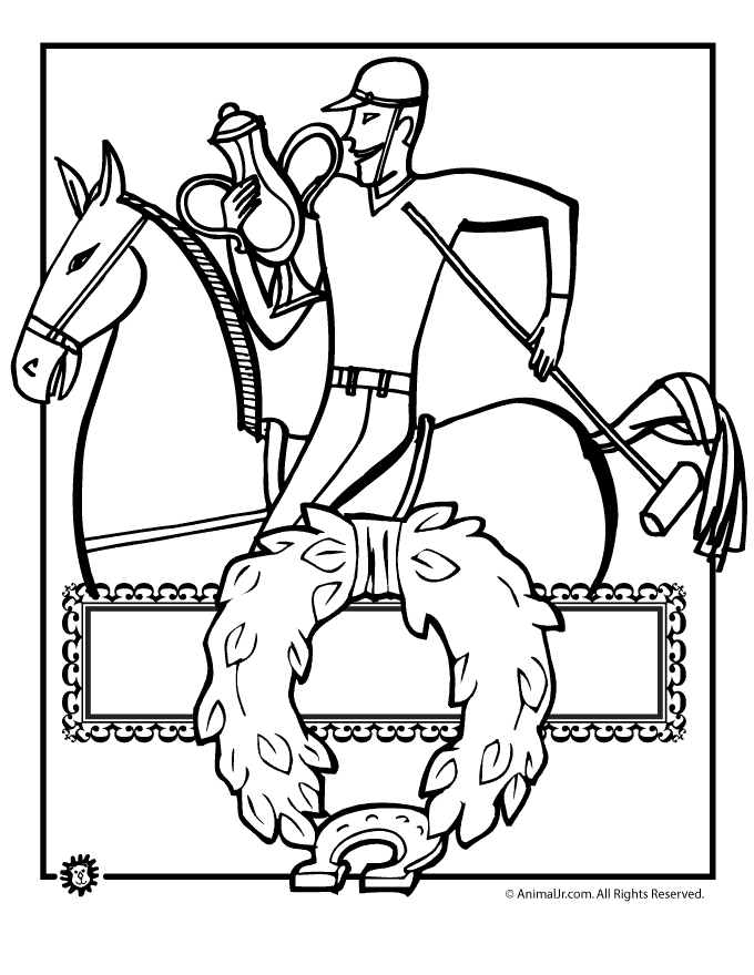 Kentucky Derby Coloring Pages Free Printable