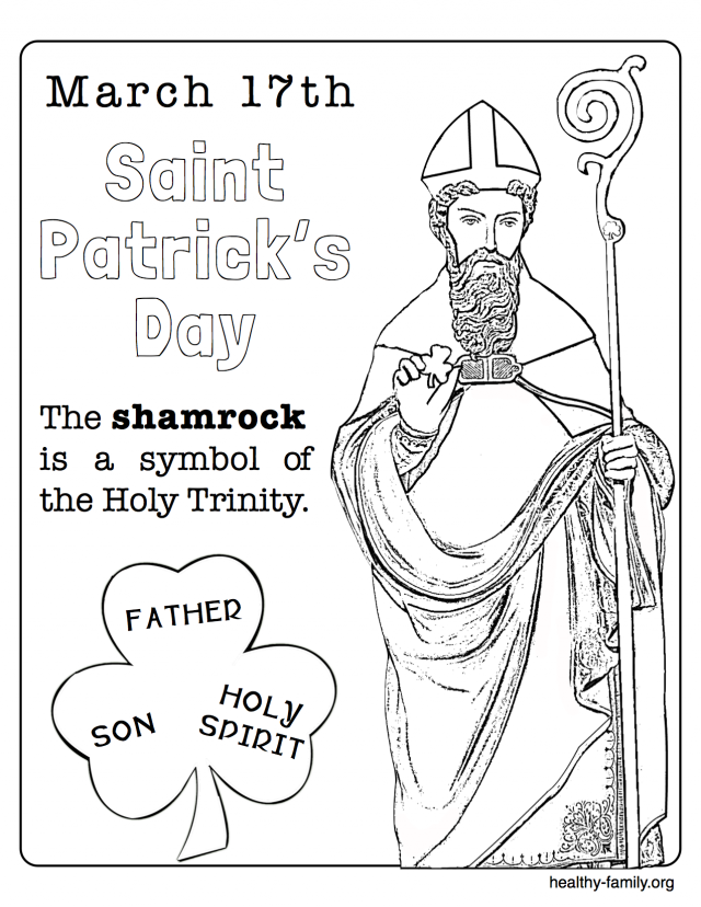 catholic saint patrick coloring page