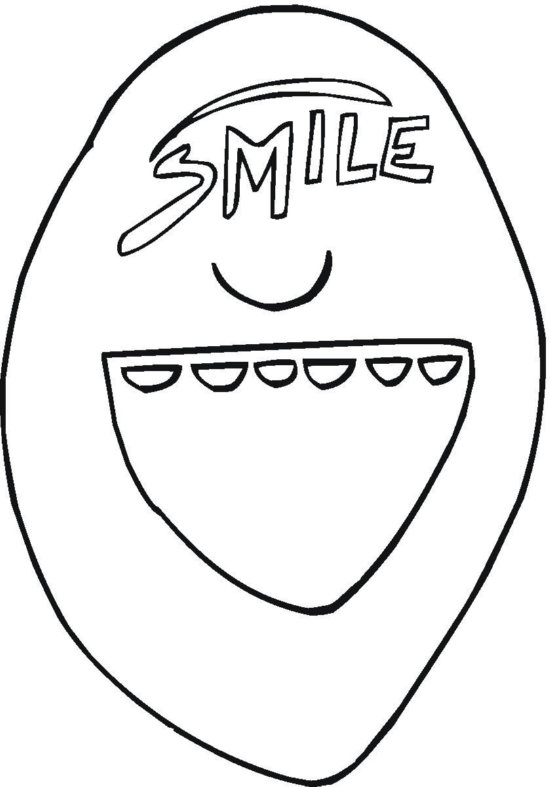 color a smile coloring pages