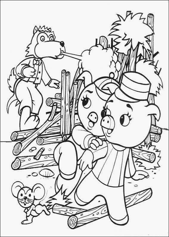 three little pigs coloring pages pdf