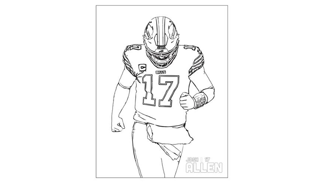 josh allen coloring page