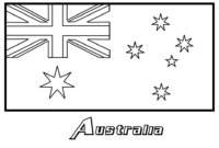 australian flag coloring page