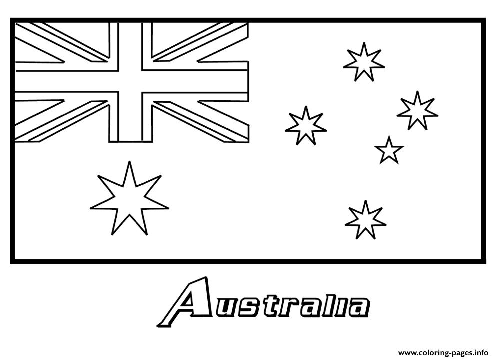 australian flag coloring page