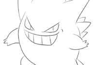 gengar pokemon coloring page