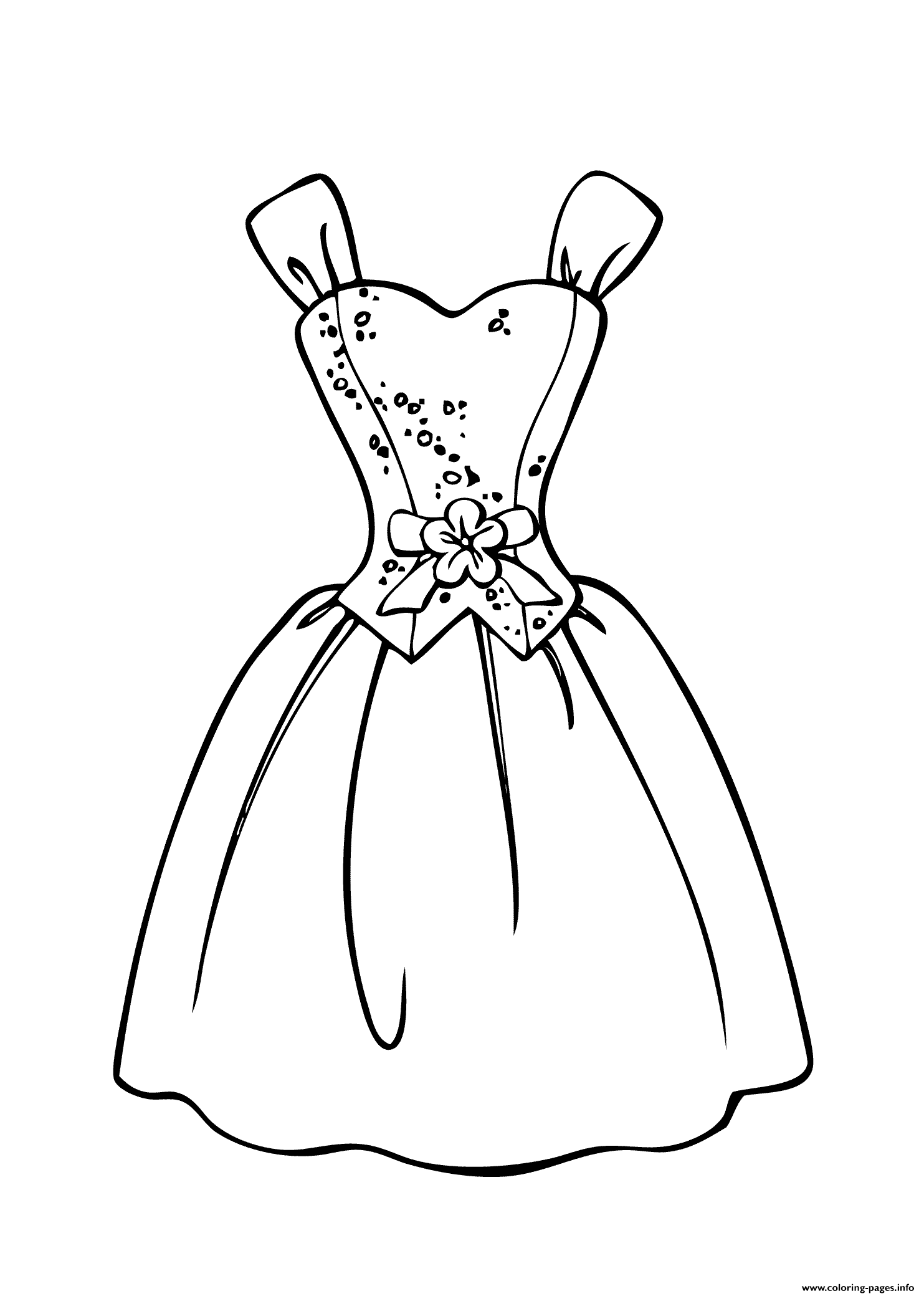 barbie clothes coloring pages