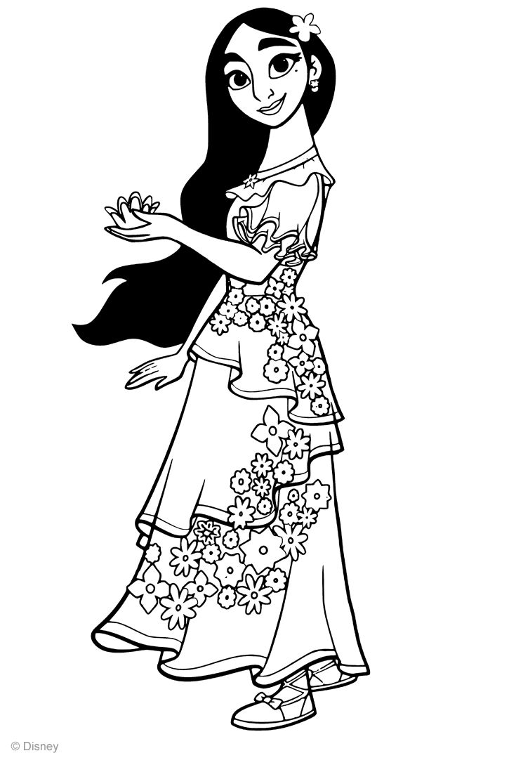 luisa madrigal coloring page