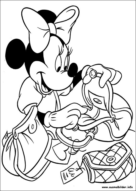 Minni Maus malvorlagen | Minnie mouse coloring pages, Coloring pictures