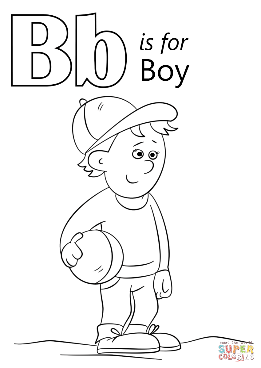 letter b coloring page free