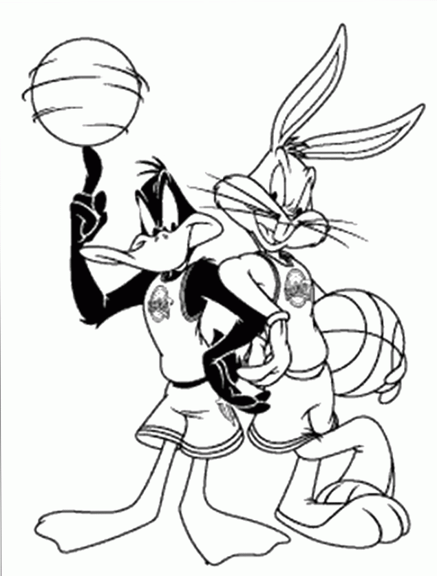 looney tunes space jam coloring pages