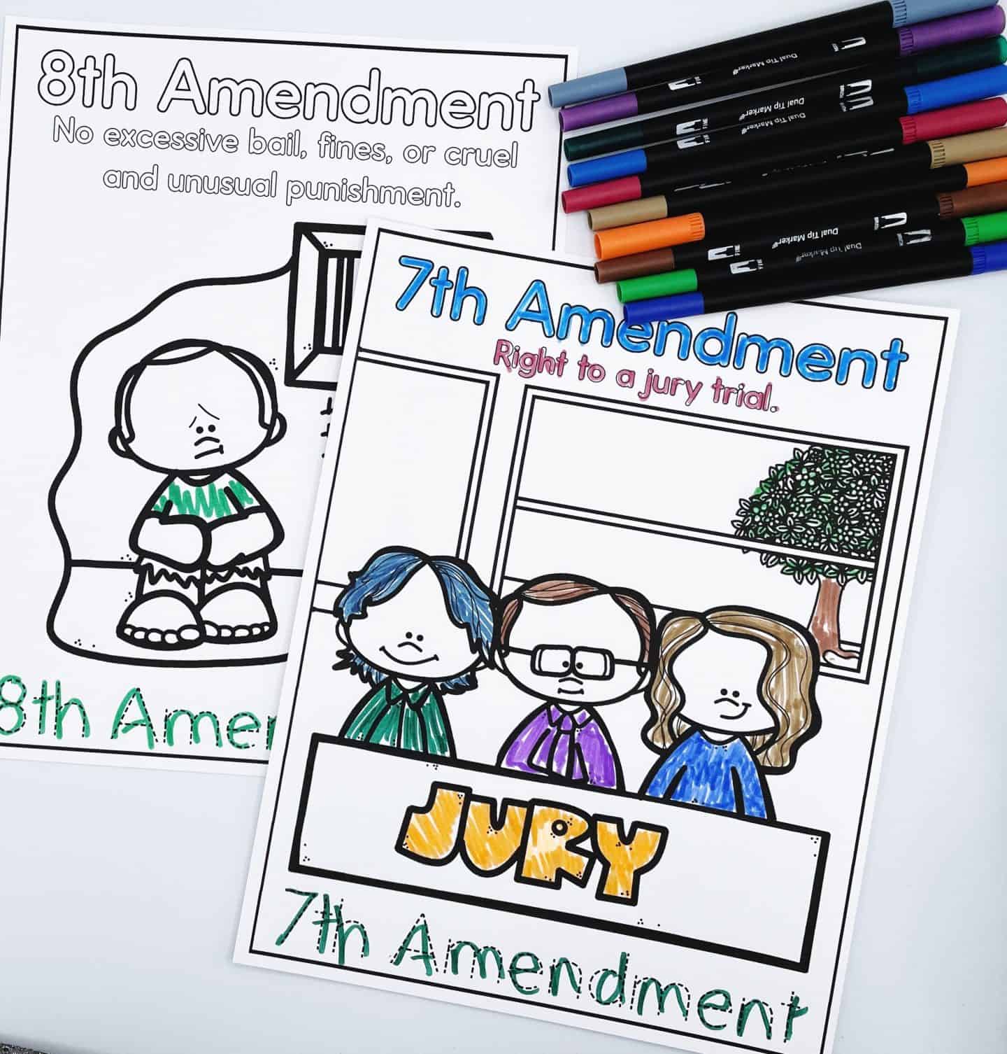 bill of rights coloring pages pdf