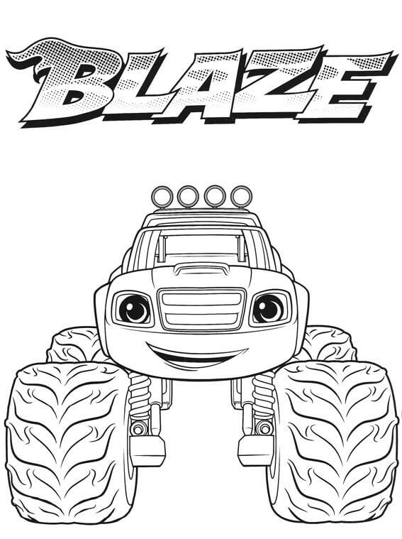 blaze monster machine coloring page