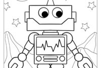 robot coloring pages pdf