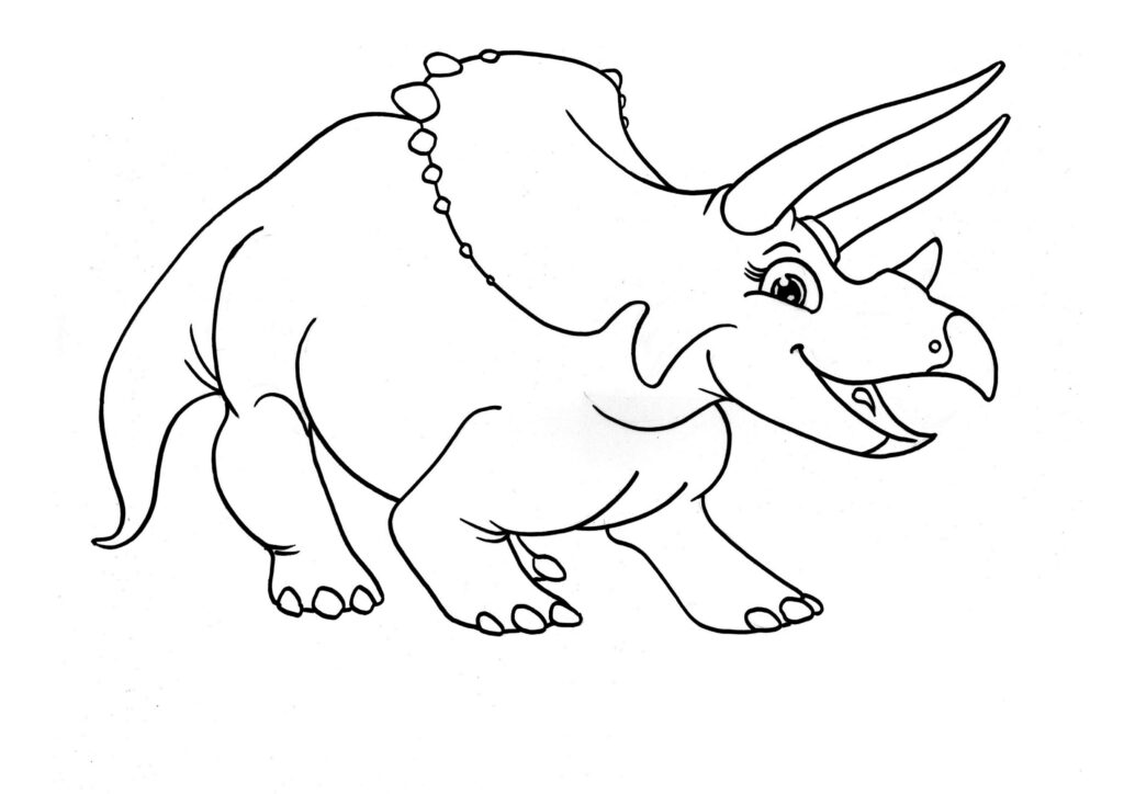 Triceratops Vorlage Triceratops Coloring Page - AusmalbilderFurKinder.de