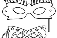 mardi gras mask coloring page