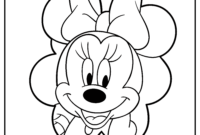 easy baby minnie mouse coloring pages