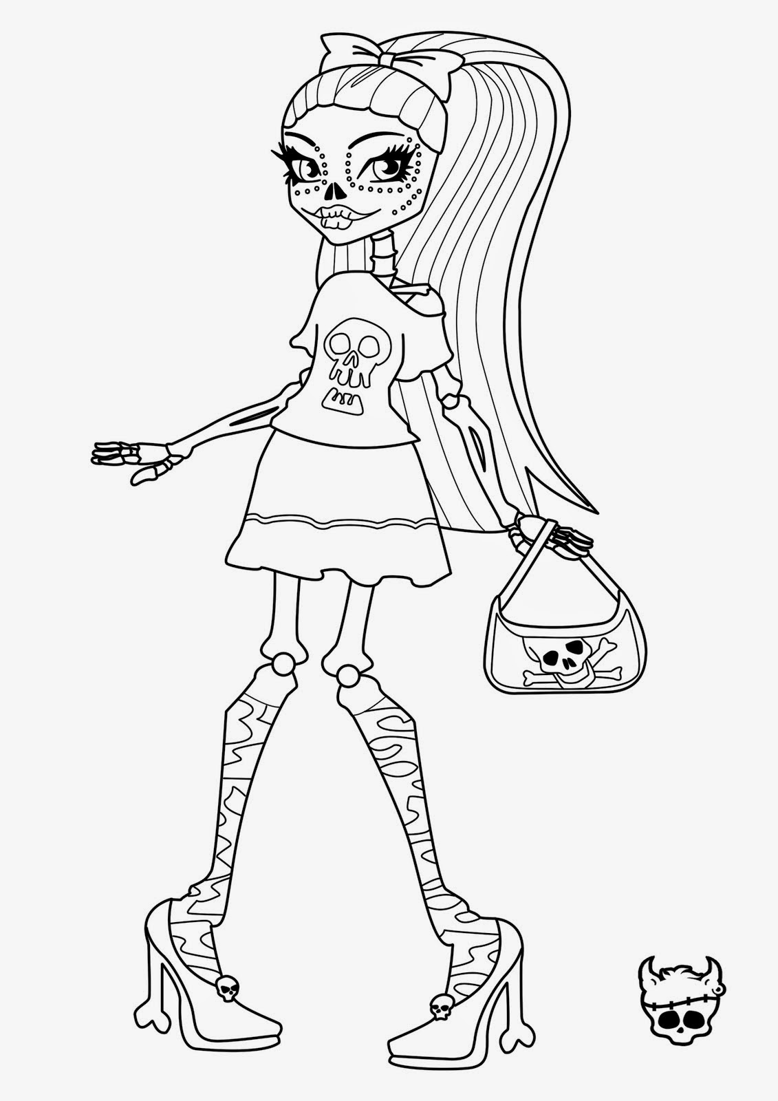 free monster high coloring pages