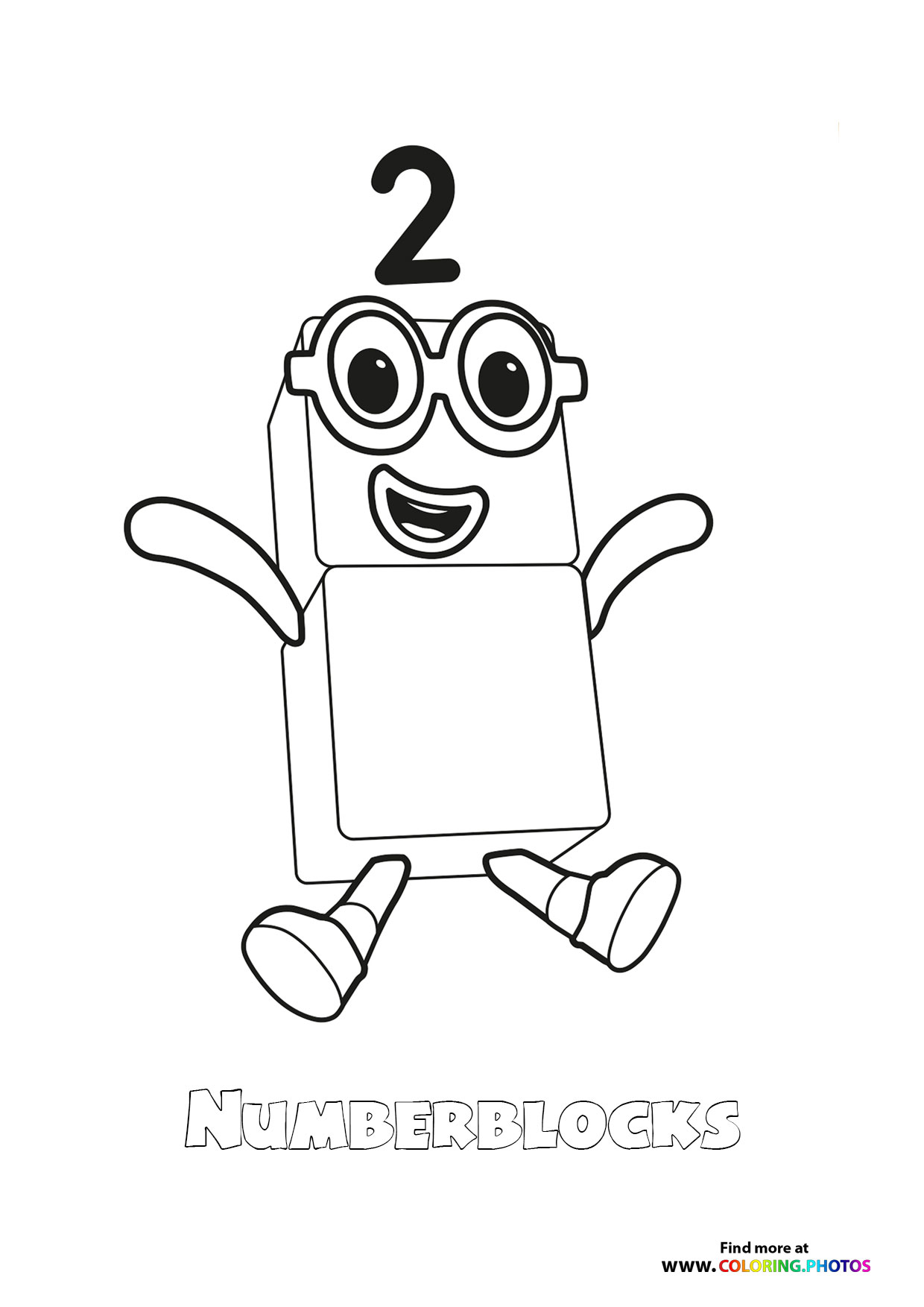 numberblocks 2 coloring pages