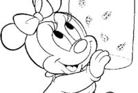 baby minnie mouse coloring pages free