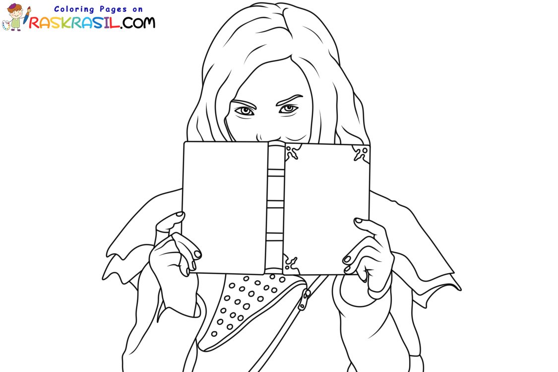 mal descendants coloring page