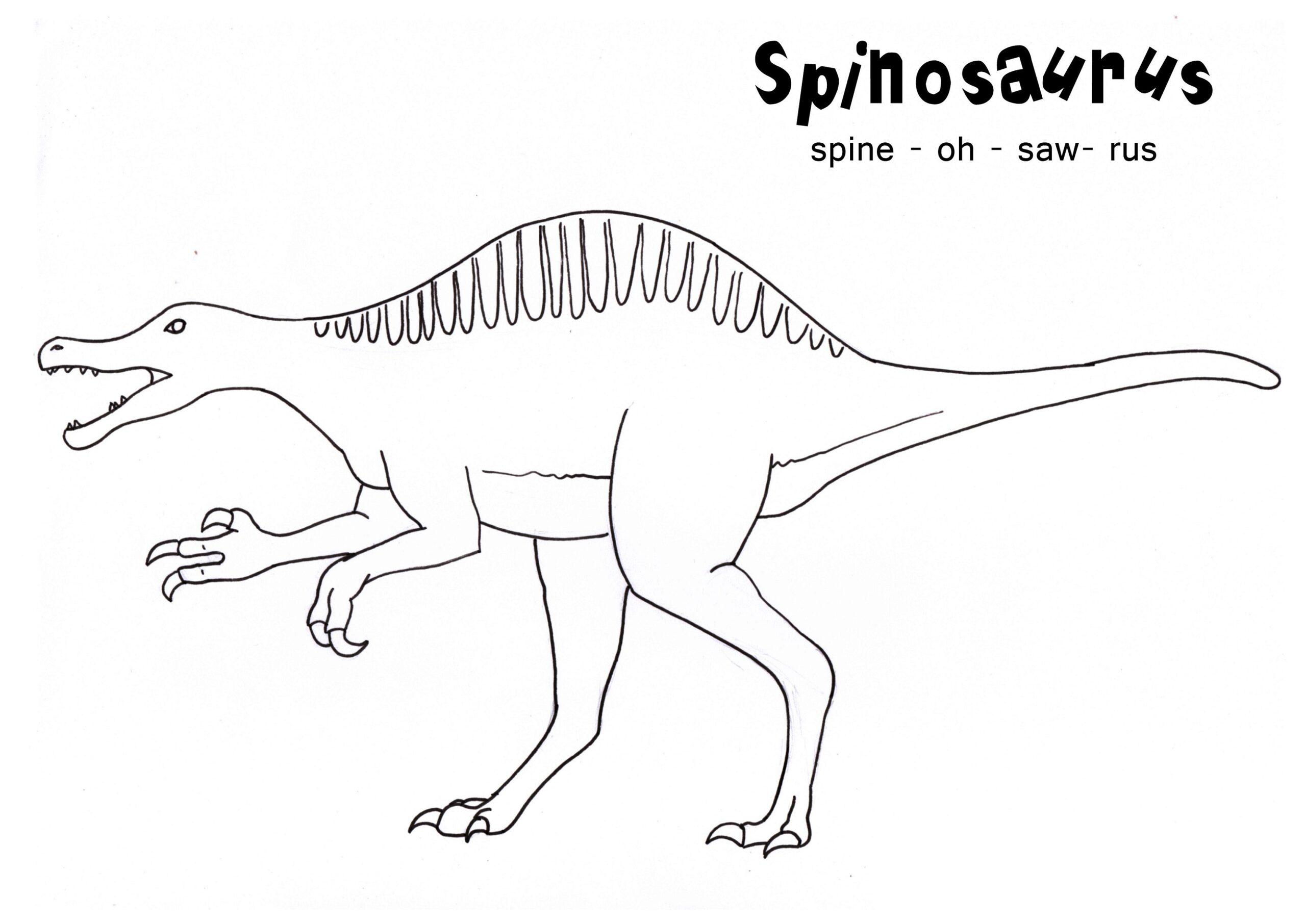 spinosaurus ausmalbild