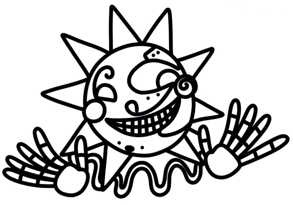 sundrop coloring pages fnaf