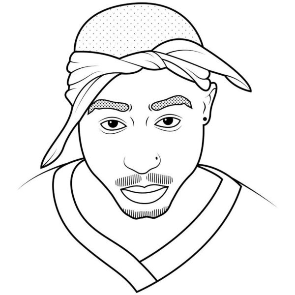 tupac coloring page