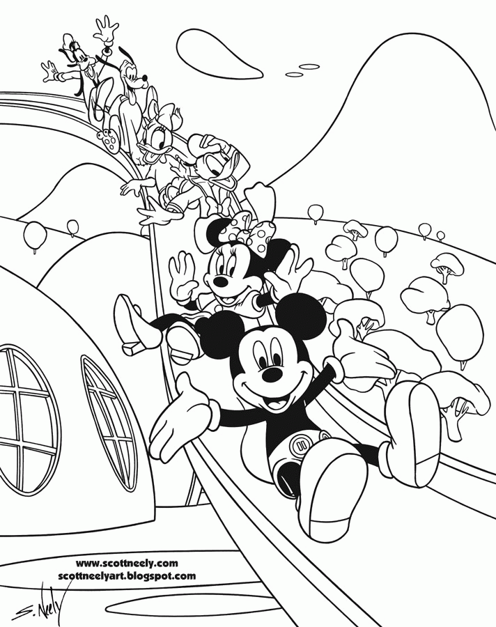 mickey mouse funhouse coloring pages