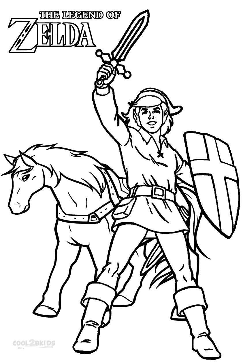 link zelda coloring page