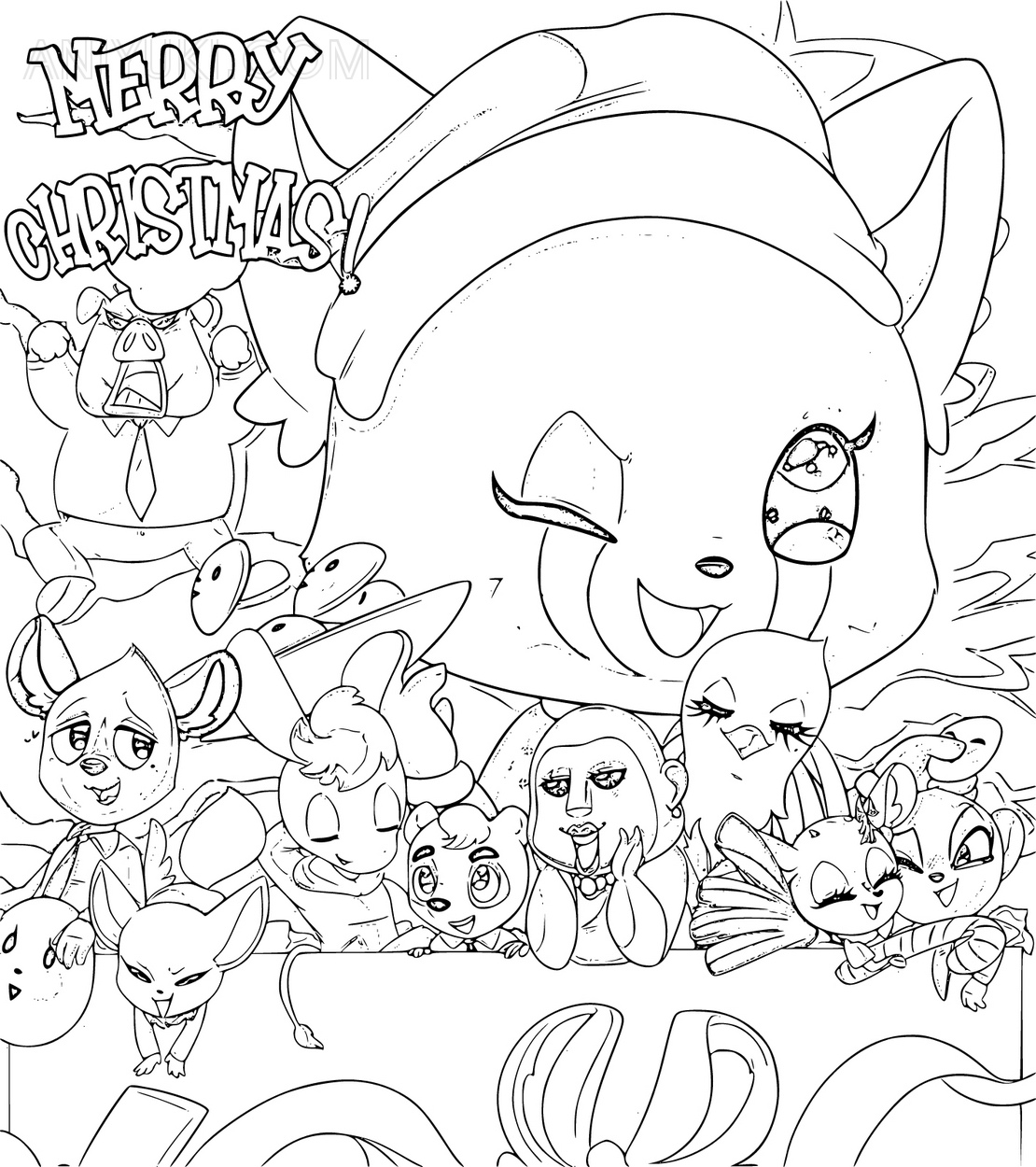 aggretsuko coloring pages