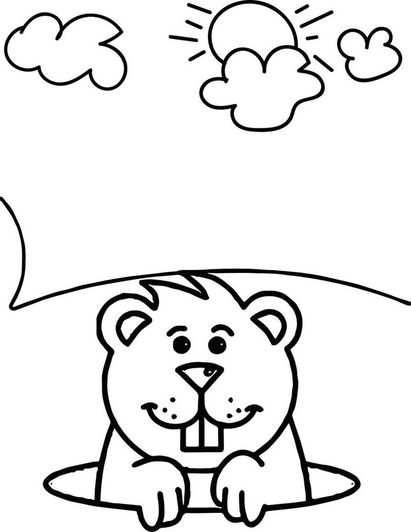 awesome groundhog coloring pages for kids