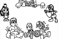 chibi avengers coloring pages