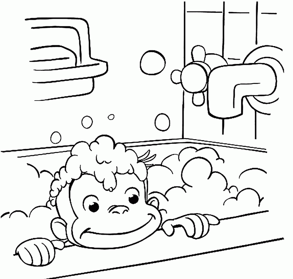 bathroom coloring page