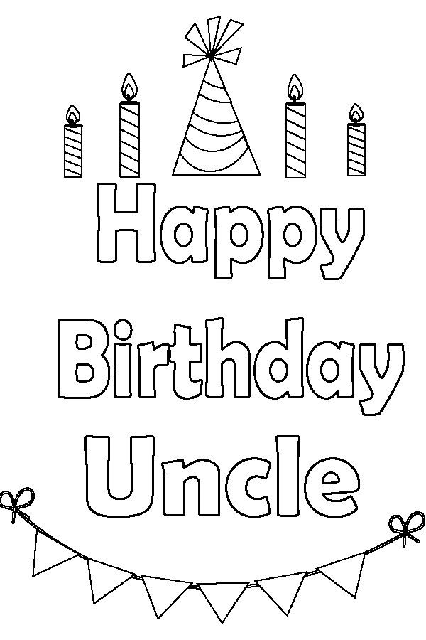 Happy Birthday Uncle Coloring Pages Printable | Images and Photos finder