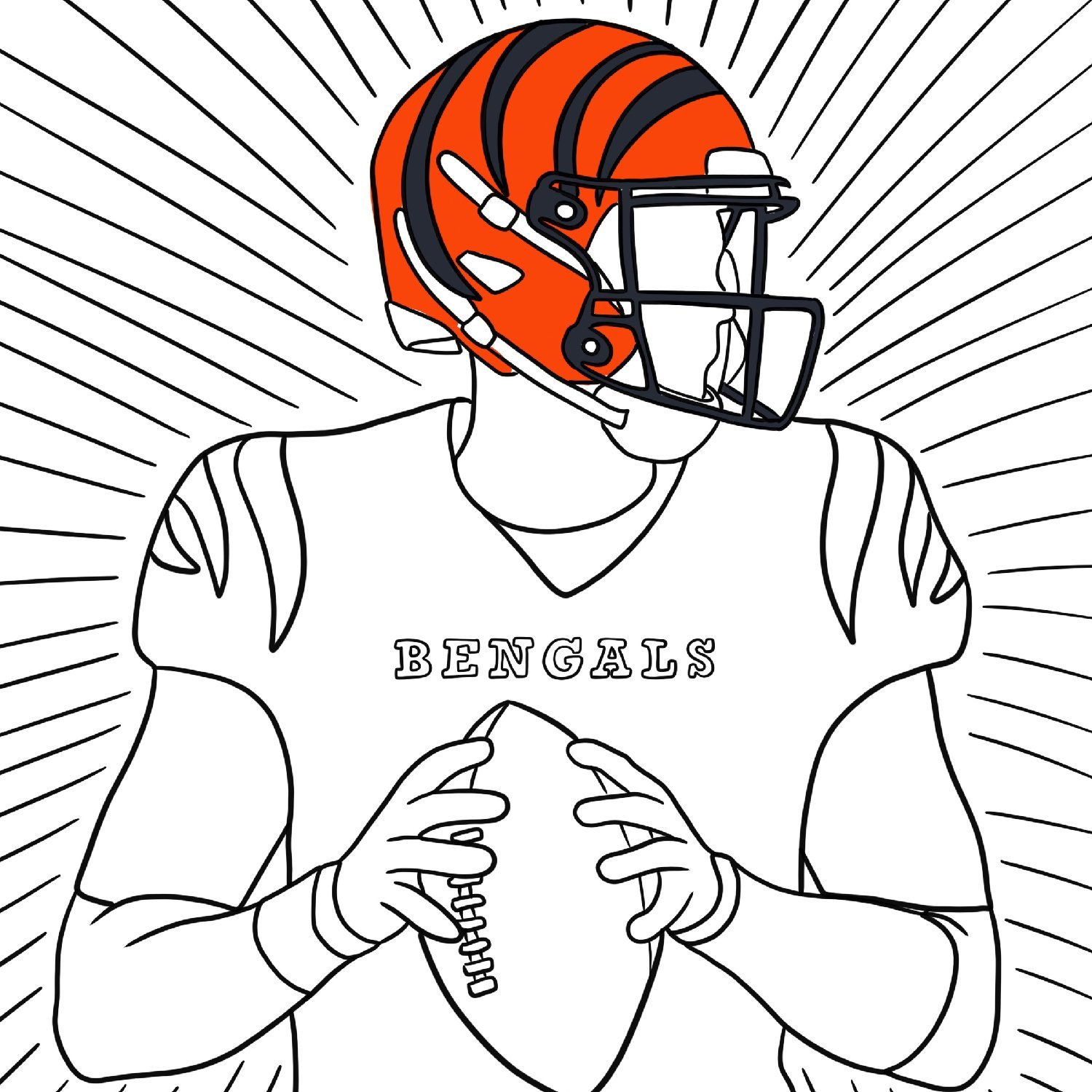 bengals football coloring pages