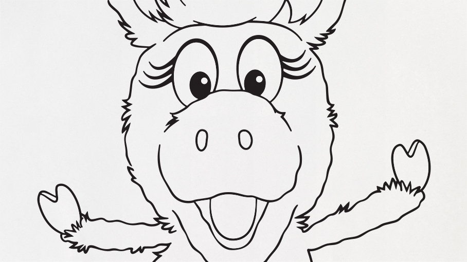 donkey hodie coloring page