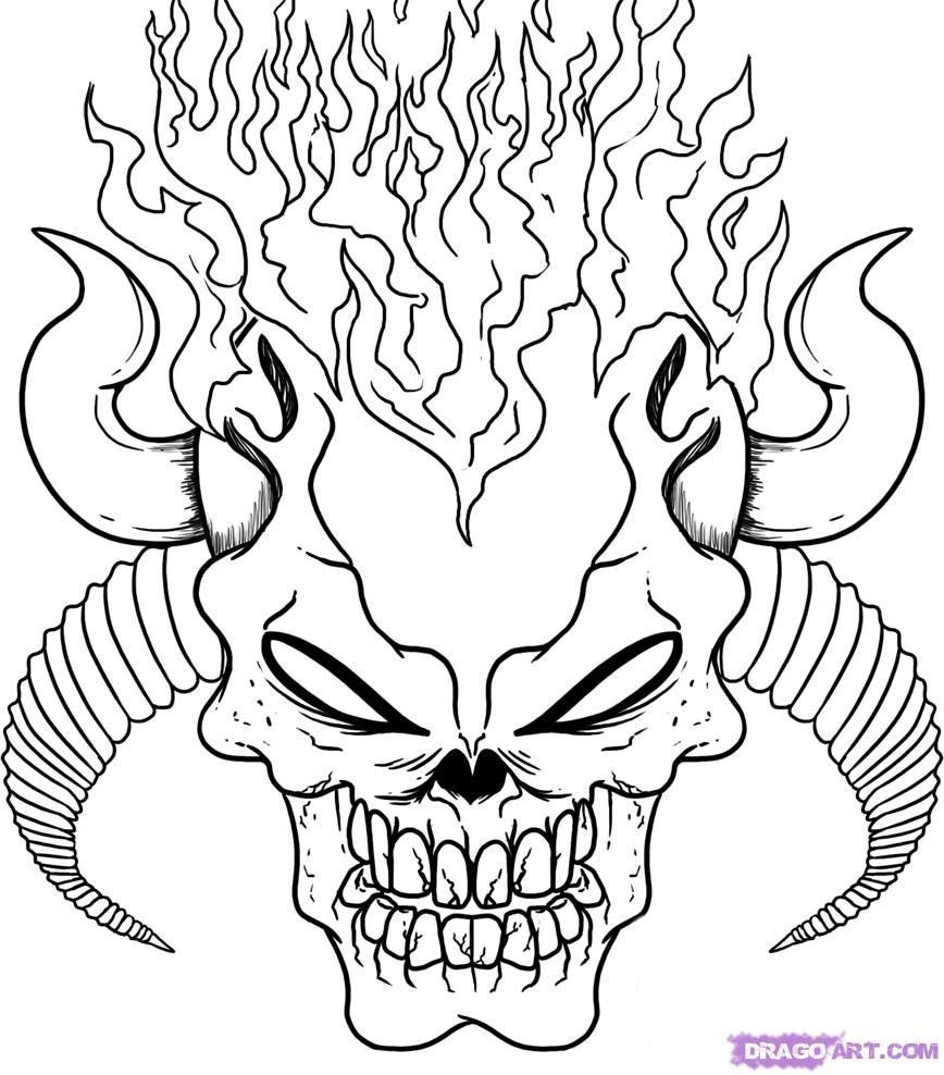 printable skull crawler coloring pages