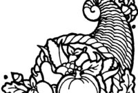 thanksgiving cornucopia coloring pages