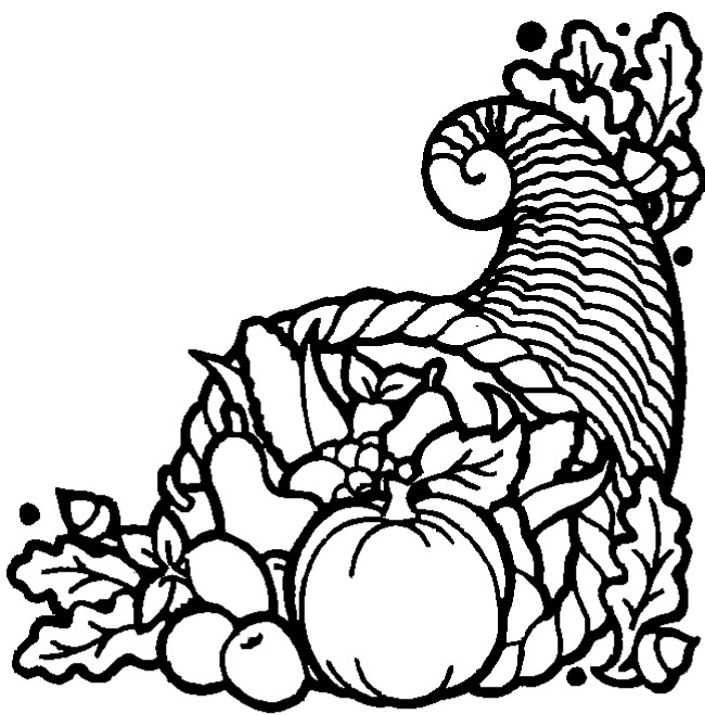 thanksgiving cornucopia coloring pages