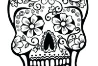 day of the dead coloring pages already colored