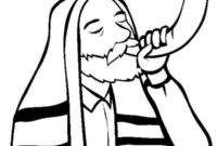 shofar coloring page