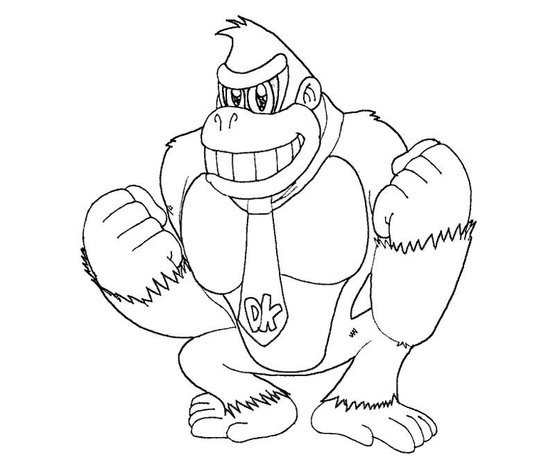 donkey kong coloring page