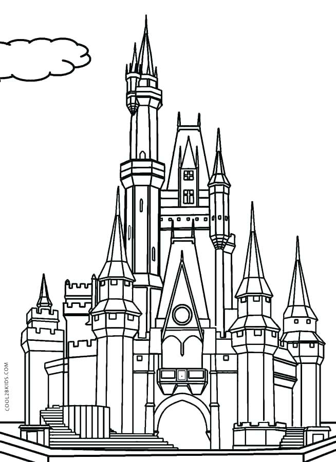 disneyland castle coloring page